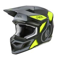 Oneal Шлем кроссовый 3Series Neon Vision V.24 серый/желтый в Ульяновске