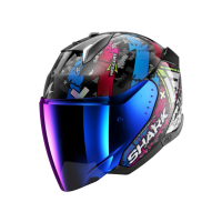 Shark Шлем Skwal I3 Jet Hellcat Black/Chrome/Blue в Ульяновске