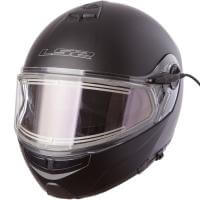 LS2 Мотошлем снегоходный FF325 Strobe Electric Snow Solid Черный Матовый в Ульяновске