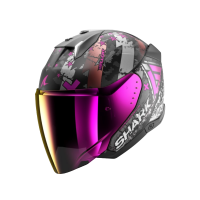 Shark Шлем Skwal I3 Jet Hellcat Mat Black/Chrome/Violet в Ульяновске