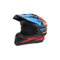 Desment Шлем кроссовый Raptor Black-Blue-Orange graphic в Ульяновске