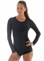 Brubeck Футболка женская дл.рукав Comfort Wool Черный в Ульяновске