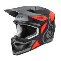 Oneal Шлем кроссовый 3Series Vision Серый/Красный в Ульяновске