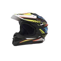Desment Шлем кроссовый Raptor White-Yellow-Blue graphic в Ульяновске