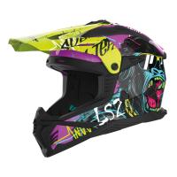 LS2 Шлем MX708 Fast II Gorilla фиолетово-желтый в Ульяновске