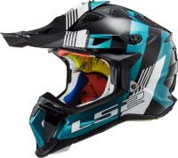 LS2 Мотошлем MX700 Subverter Evo Max Черно-бирюзовый в Ульяновске