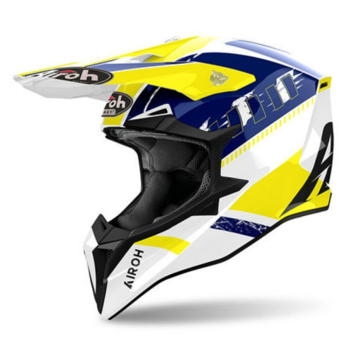 Airoh Мотошлем Wraaap Feel Yellow/Blue Gloss в Ульяновске