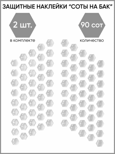 Motolike Наклейки на бак Соты Прозрачные в Ульяновске