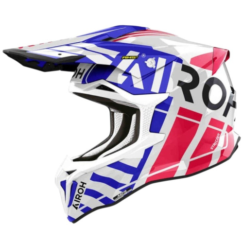 Airoh Мотошлем Strycker Brave Blue/Red Gloss в Ульяновске