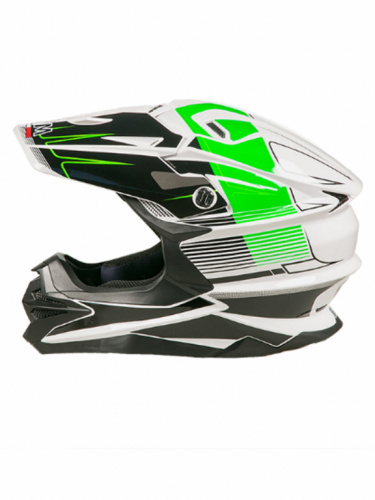AIM Шлем кроссовый JK803 White/Green в Ульяновске