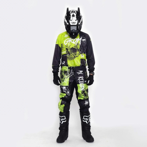 Grom Штаны кроссовые MX Religion lime в Ульяновске