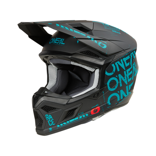 Oneal Шлем кроссовый 3Series Static черный/бирюзовый в Ульяновске