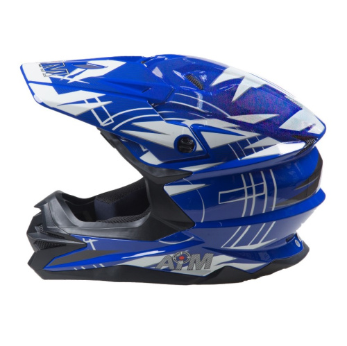 AiM Шлем кроссовый JK803S Blue/White в Ульяновске